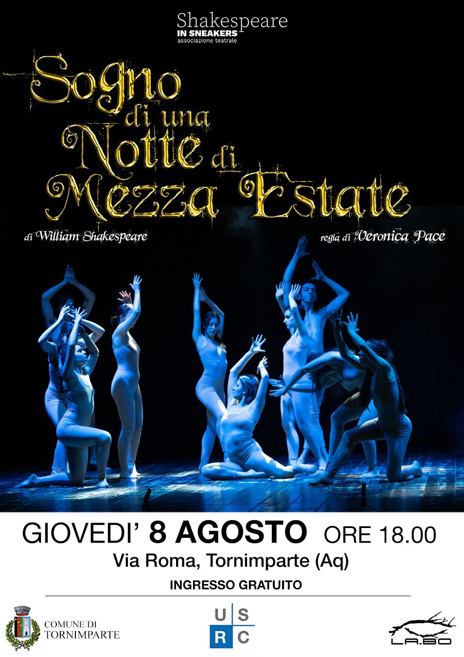 Locandina Shakespeare in Love 8 Agosto Tornimparte